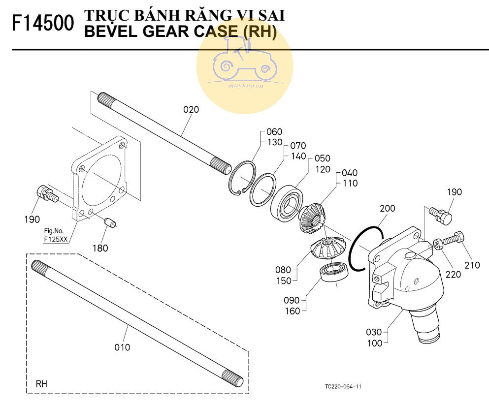 Trục bánh răng vi sai